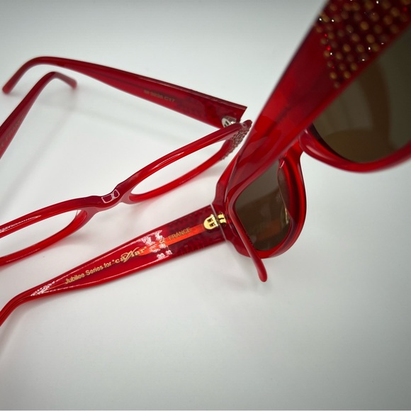 AUTHENTIC DESIGN OPTICAL RED FRAME/ EYEGLASSES/SUNGLASSES M 3238 WITH STONES - Picture 10 of 10